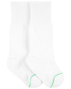 Crafted in a soft cotton blend, this 1-pack of performance socks are great for your active one. White Stretch Sweat-resistant Socks, Sporty Anti-odor Cotton Socks, Sporty Stretch Cotton Knee-high Socks, Sporty Cotton Knee-high Socks, Stretch Cotton Knee-high Sporty Socks, Breathable Cotton Stretch Socks, Breathable Stretch Cotton Socks, Comfortable White Cotton Socks, White Stretch Cotton Socks