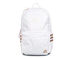 adidas Classic 3S 5 Boys'/Girls' BackPack Fit everything you need in the adidas Classic 3-Stripes 5 BackPack. Made from 100% polyester, this adidas-branded BackPack features Padded shoulder straps and back panel for a comfortable fit. Main compartment includes a sleeve large enough to fit a 16" laptop, while the front pocket offers easy access to smaller items like your phone, wallet, and keys. Synthetic material Zip closure  Padded shoulder straps/back panel Inner laptop sleeve Front Sporty Adidas Logo Bags For Back To School, White Sporty College Bags, White Adidas Bag For Streetwear, Adidas White Bag For Streetwear, Adidas White Sporty Backpack, Adidas White Streetwear Bag, Adidas White Standard Backpack, Adidas Backpack With Adjustable Strap, Adidas Sporty Standard Backpack