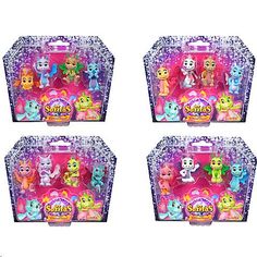 three littlest pet shop toys in their packaging