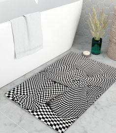 For more unique designs for your bathroom, living room, kitchen, nursery areas: https://www.etsy.com/shop/RugRapture ❗❗If you want other size, please contact us. Features: Bright colors, modern fashion, material soft and comfort, not ball, does not fade. 💧Cleaning Way: A little dust vacuum cleaner can clean up. Stains below 40 degree warm water, can be suitably used some neutral detergent Material: Crystal velvet/Non-slip rubber   ❗Note: The image may be cropped depending on the size of the selected product. ❗A Kind Tip: The rugs need to be folded for shipping. Folding the rug may leave a slight crease, but the folds will gradually disappear over time.Alternatively, you can try ironing it on low heat with a sheet placed over it. Our carpets feature a non-slip cotton base and soft, shiny m Home Door Mat, Gift Idea For Friend, Home Door, Modern Bathroom Decor, Rug Bathroom, Home Doors, Optical Illusion, Photo Design, Optical Illusions