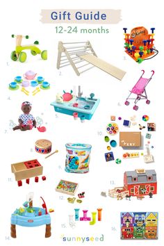 the ultimate gift guide for 12 - 24 months old boys and girls includes toys, games, and more