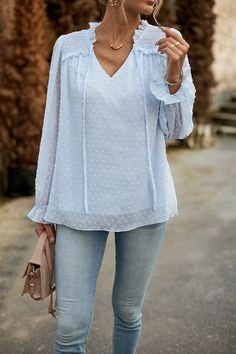 Lady Tops, Shirt Elegant, Casual Blouses, Women Chiffon Blouse, Chiffon Blouses, Long Sleeve Fashion, Casual Long Sleeve Shirts, Loose Top, Style Tops