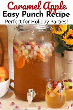 an easy holiday punch recipe is perfect for the holidays