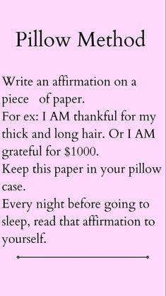 Pillow Method, How To Believe, Spiritual Journals, Manifestation Law Of Attraction, Manifestation Journal, Manifesting Money