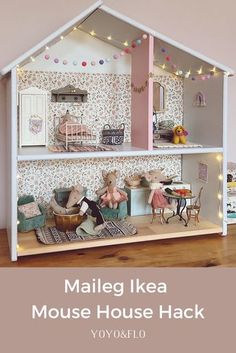 a doll house with the words malleg ikea mouse house hack