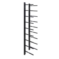 a black metal rack with four bars on it