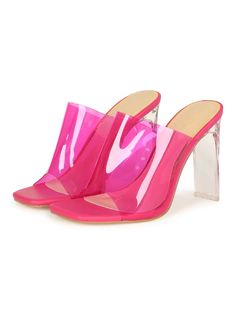 Cinderella Fuchsia – THE WARDROBE ACCESSORIES Jelly Heels, Sassy And Classy, Janet Guzman, Wardrobe Accessories, Fashion Baby, How To Look Classy, Mules Shoes, Stacked Heel, Shoes Women