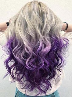 Blonde To Purple Hair, Ice Blond, Fantasy Purple, Purple Ombre Hair, Blond Ombre, Brown Ombre Hair, Fantasy Mermaid, Hair Color Purple