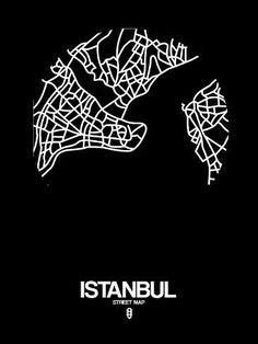 a black and white poster with the words istanbul