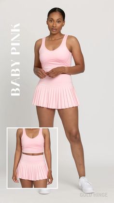 Pink 4-way Stretch Workout Skort, Pink 4-way Stretch Skort With Built-in Shorts, Fitted Tennis Skirt With Pockets For Sports, Fitted Tennis Skirt With Pockets For Workout, Athleisure Skirt With Elastic Waistband, Athleisure Fitted Skirt With Elastic Waistband, Athleisure Fitted Elastane Skirt, Fitted Swim Skirt With Wide Waistband For Workout, Fitted Elastane Skirt For Athleisure