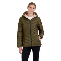 The quilted, water-resistant shell of this women's Halitech puffer jacket make it a cold weather essential.Finding the perfect fit and size for women's clothing requires basic measurements of your chest, waist, hips and inseam. Use this guide to learn more about sizing and everything Kohl's has to offer in women's fashion. Packable bag included Water resistant shell Quilted design Zipper front Long sleeves 2 exterior pockets HoodFIT & SIZING Designed to hit just below the waist LightweightFABRIC Quilted Puffer Jacket, Plus Size Outerwear, Outerwear Women, Puffer Jacket, Womens Swimwear, Front Zipper, Cold Weather, Ivy, Puffer