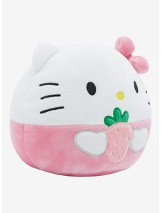 a hello kitty stuffed animal with a strawberry on it