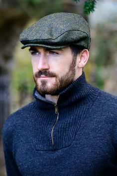 The 100% Wool Trinity Cap is inspired by the traditional Irish art of handcrafted woolen caps. This tweed cap is the perfect combination of style, function and craftsmanship. The Trinity style features quilted lining making it the perfect hat for cooler conditions while providing added comfort. Tartan Blanket Scarf, Celtic Clothing, Irish Hat, Lady Ann, Flat Cap Men, Tweed Hat, Woolen Cap, Plain Scarves, Plaid Throw Blanket