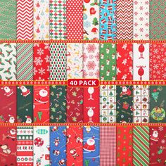 PRICES MAY VARY. Well made of: the quilting fabric square fat quarters come from material, you can feel soft when touching them, they are also easy to sew, can give you a comfortable wearing experience if you apply them for making wearing fabric crafts, such as an apron or a dress Large quantity of fabric bundles: the package comes with 40 pieces Christmas fabric bundles in total, each piece is decorated with different patterns, such a large quantity for you to use, various choices meet your ass Fabric Christmas Sewing Patterns, Fat Quarter Christmas Sewing Patterns, Christmas Tree Quilt Block Annie's Craft Store, Prequilted Christmas Fabric, Christmas Tree Fabric Panels, Christmas Quilting Games, Diy Christmas Quilt, Patchwork Christmas, Christmas Tree Snowflake