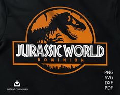 an image of a t - shirt with the words jurassic world on it