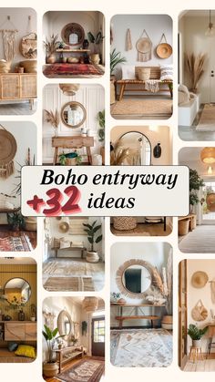 the collage shows many different types of furniture