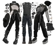 Goth Boy Outfits, Masc Outfits For Women, Types Of Clothing, Masc Outfits, Goth Outfit, 일본 패션, Goth Boy, Aesthetic Grunge Outfit