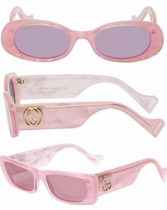 Gucci Pink, Gucci Glasses, Cute Glasses, Fashion Eye Glasses, Pink Sunglasses, Oval Sunglasses, Gucci Sunglasses