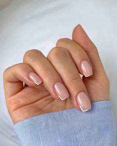 Subtle Nails, Short Square Nails, Minimal Nails, Finger Nails, Her Nails, Minimalist Nails