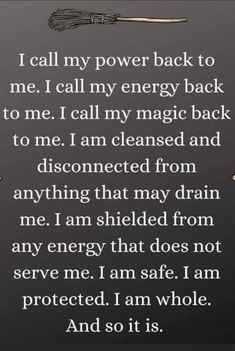 I Call My Power Back, Daglig Motivation, Spirituality Affirmations, Witch Quotes, Power Back, Magic Spell Book, Wiccan Spell Book, Witchcraft Spell Books