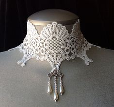 White Lace Choker, Lace Choker, Victorian Lace, Jewelry White, Fairytale Dress, Antique Lace, Victorian Jewelry, Lace Collar, Choker Necklaces