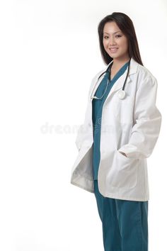 Lady Doctor, Female Torso, Blue Scrubs, Female Doctor, Smile Girl