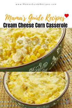 Cream Cheese Corn Casserole Recipe Cheese Corn Casserole, Cream Cheese Corn, Cheese Corn, Corn Casserole Recipe, Corn Casserole, Casserole Recipe, Casserole Recipes, Cream Cheese