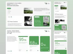 the green and white brochure is displayed in three different sections, including one for each