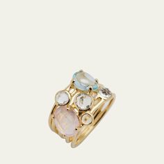 Ippolita ring from the Rock Candy® collection Approx. size 7 Polished 18-karat yellow gold Prasiolite, rose quartz, citrine and blue topaz Imported Luxury Multi-stone Moonstone Ring, Luxury Faceted Topaz Ring, Luxury Multi-stone Moonstone Ring In Yellow Gold, Luxury Yellow Gold Rings With Natural Stones, Luxury Gold Multi-stone Moonstone Ring, Luxury Multi-stone Gold Moonstone Ring, Ippolita Ring, Prasiolite Ring, Ippolita Jewelry