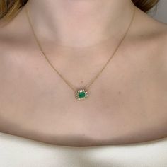 Pre Order Delivery 4-6 weeks Need it faster? Text us at (619) 247.5731 or Call us at (619) 365.4736 Emerald & Diamond Baguettes around a 14K Yellow Gold Necklace, modern and elegant. 14K Yellow Gold weight: 3.40 grams 1 Emerald: 0.65 ct Chain size: 16" Baguette Necklace, 14k Yellow Gold Necklace, Yellow Gold Necklace, Baguette Diamond, Emerald Diamond, Pre Order, Size 16, Emerald, Gold Necklace