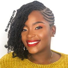 Half Braids Half Crochet Hairstyles, Half Cornrows, Updos For Short Hair, Twist Cornrows, Natural Updo, Twisted Updo