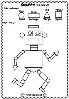 a robot worksheet with the words happy on it