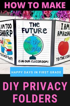 two books with the title how to make happy days in first grade, and an image of