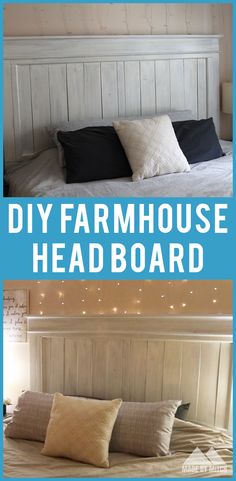 the diy farmhouse headboard is easy to make