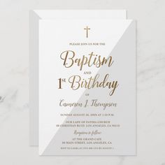 Grey White Gold Cross Baptism 1st Birthday Invitation Size: 5" x 7". Gender: unisex. Age Group: adult. Material: Linen. Virtual Invitations, Bautizo Ideas, Invitation First Birthday, 2nd Birthday Invitations, Baptism Ideas, Baptism Invitation, 1st Birthday Invitation, Baby Invitations, Boy Baptism