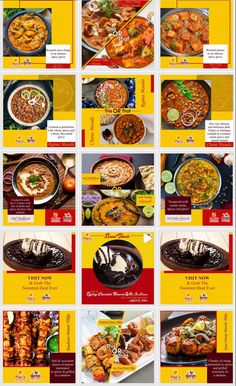 Food Grid Instagram, Indian Instagram Feed, Red Instagram Feed, Food Instagram Feed, Indian Food Menu, Instagram Design Layout, Instagram Branding Design