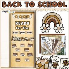 back to school bulletin board with the words ready for the best year ever