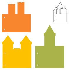 an image of castle cut out to make it look like they are in different colors