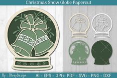 christmas snow globe papercuts