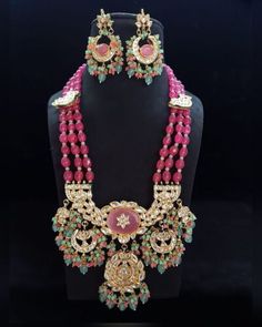 Necklace Set With Earrings, Wedding Collection, Traditional Indian, Gold Plated Necklace, Necklace Earrings, Plate Sets, Indian Wedding, Necklace Set, Jewelry Sets