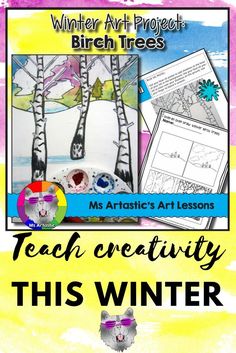 the winter art project for kids to learn how to paint trees