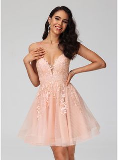 JJ's House Sequins Tulle Lace V-Neck <=150 Fall Spring Summer Winter A-line General Plus Crossed Straps Coquette Pearl Pink Height:5.8ft（176cm） Bust:32in（82cm）Waist:24in（61cm）Hips:35in（89cm） No Short Pink Model Name:Katy  Height:5.7ft（173cm）  Bust:40in（101cm）  Waist. #JJ's House #Sequins #Tulle #Lace #VNeck #<=150 #Fall #Spring #Summer #Winter #Aline #General #Plus #CrossedStraps #Coquette #PearlPink #No #Short #Pink Sequin Homecoming Dress, Homecoming Dresses Lace, Mini Homecoming Dresses, Sequins Fabric, Cheap Homecoming Dresses, Tulle Homecoming Dress, Lace Homecoming Dresses, Dresses Bridesmaid, Lace Straps