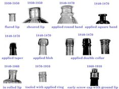 an image of different types of glass bottles