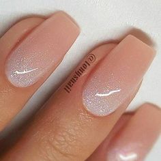 Ambre Nails, Glitter Fade Nails, Neutral Nail Designs, Faded Nails, Nude Nail Designs, Art Water, Bride Nails