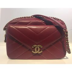 Authentic Chanel Cruise 2016 Camera Bag. This Bag Is Made Of Shiny Lambskin And Features The Chevron Pattern And Includes A Removable Flat Pouch. In Excellent Condition With No Signs Of Wear On Outside Of Purse. Small Scratches On Inside But Hardly Noticeable. Comes With Authentication Card But No Original Box Or Tags. Dimensions Measure 5.9” X 8.7” X 2.4” Extremely Rare And Hard To Find Anywhere. Luxury Red Shoulder Bag With Removable Pouch, Luxury Red Pouch Bag, Luxury Red Clutch Bag, Luxury Burgundy Pouch Bag, Luxury Burgundy Bag For Formal Occasions, Luxury Burgundy Bags For Formal Occasions, Luxury Burgundy Shoulder Bag, High-end Red Shoulder Bag For Formal Occasions, Red Designer Bags For Formal Occasions