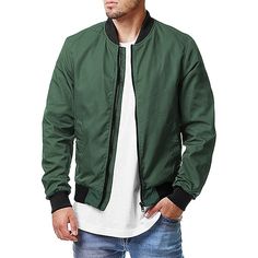 Season:Fall,Spring; Fabric:Polyester; Sleeve Length:Long Sleeve; Gender:Men's; Style:Stylish,Casual Daily; Occasion:Causal,Business,Outdoor; Placket:Zipper; Function:Waterproof,Windproof; Pattern:Pure Color; Design:Quick Dry; Neckline:Square Neck; Outerwear Type:Bomber Jacket,Sport Coat,Summer Jacket,Lightweight Jacket; Listing Date:07/12/2024; Bust:; Length:; Sleeve: Mens Pilot Jacket, Slim Fit Coat, Pilot Jacket, Men's Windbreaker, Casual Trends, Mens Jackets Casual, Jackets Men Fashion, Zipper Jacket, Baseball Jacket