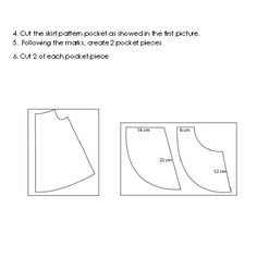 the sewing pattern is shown with instructions for how to sew