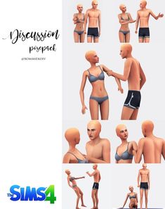 multiple images of the same person in swimsuits with different poses and body shapes