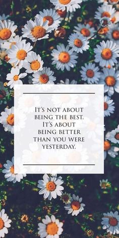 daisies with a quote about being the best