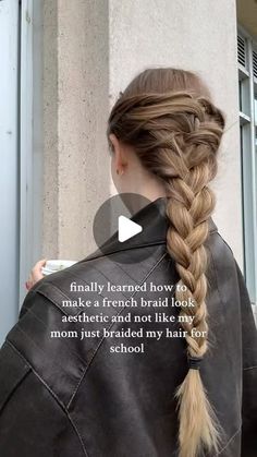 Kaтerynа in Toronto on Instagram: "srry mom but i really used to think french braids made me look bald" French Braid With Bangs, Single Braid, French Braids, French Braid, About Hair, Hair Ideas, Toronto, Braids, Hairstyles